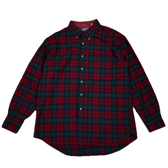 Pendleton 100% Virgin Wool Button Down Shirt Men’s XL Lindsay Tartan Plaid USA - Picture 1 of 11